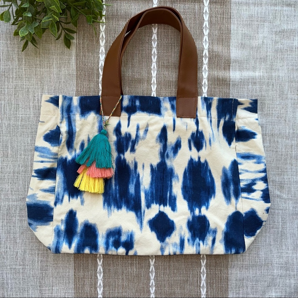 Lu and Elle tie dye Laguna tote in indigo